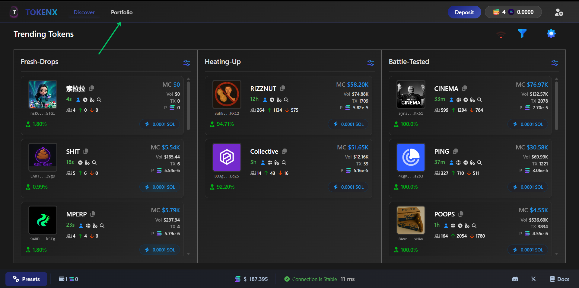 Portfolio Startseite