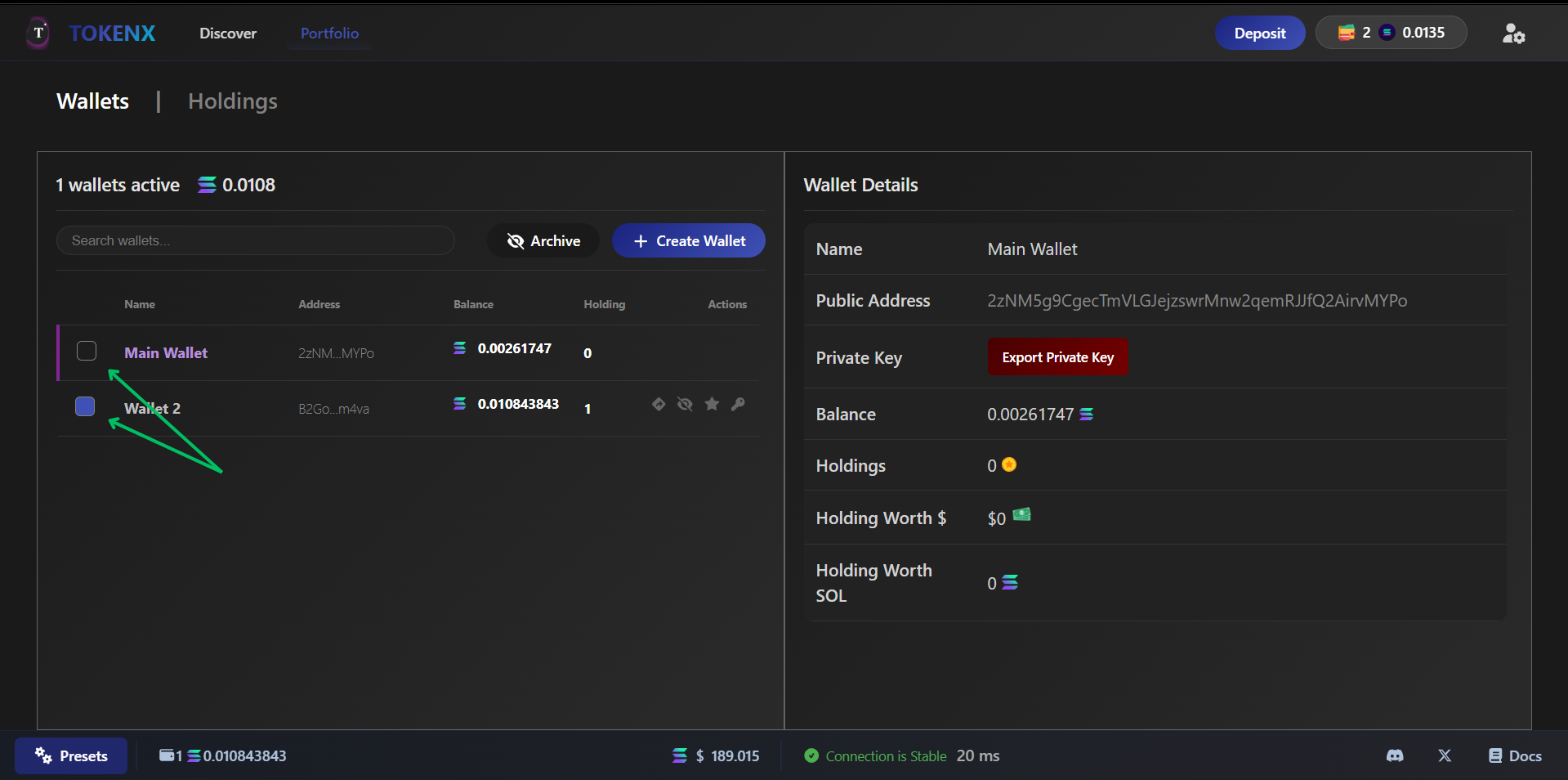 Changement de portefeuille