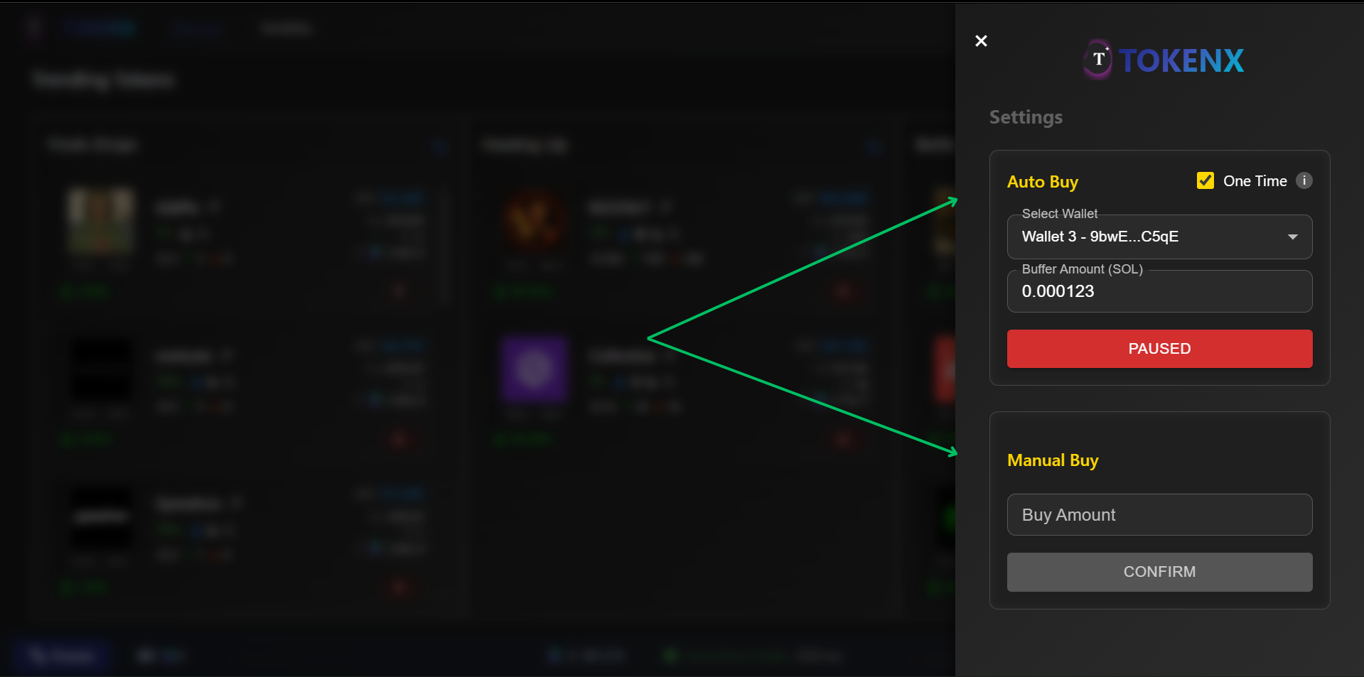 Painel de Configuração
